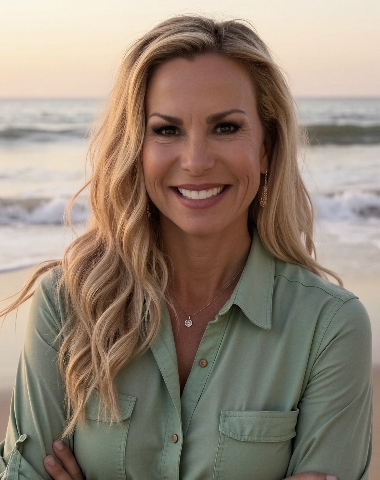Dr. Corinne L. Barez at the beach
